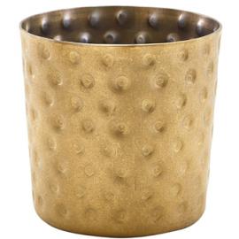 Serving Cup - Hammered Finish - Vintage Steel - Gold - 40cl (14oz)