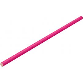 Straight Straw - Paper - Pink - 20cm (8&quot;) x 6mm