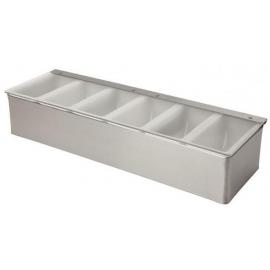 Condiment Holder - Stainless Steel - 6 Compartment - 6x57cl (1 pint)