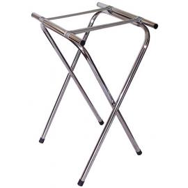 Folding Tray Stand - Double Bar - Chrome Plated - 89cm (35 &quot;) High