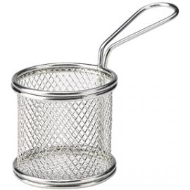 Display Fry Basket - Round - Stainless Steel - 8cm (3&quot;)