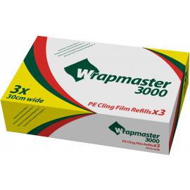 PE Clingfilm - Catering Refill - Recyclable - Wrapmaster 3000 - 30cm x 300m