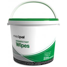 Disinfectant & Cleaning Wipes - Bucket - Medipal - 225 Wipes