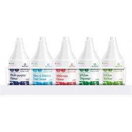 Wall Shelf - For 5x1L Bottles & Trigger Bottles - Jangro - 5 Lane