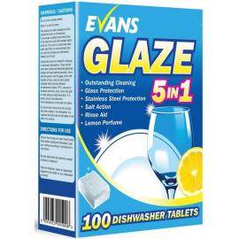 Dishwasher Tablets - Evans - Glaze - 5 In 1 - 100 tablets