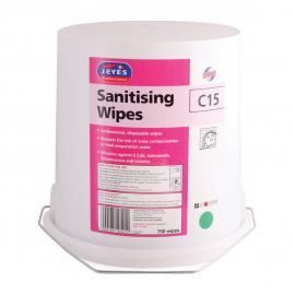 Sanitising Wipes - C15 Defence - Jeyes - 750 Wipe Tub