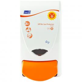 Sun Protect - Cartridge Dispenser - DEB - White-Orange - 1L