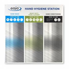 Hand Hygiene Station - Dispenser Back Board & Guide - 3 Step - GOJO&#174;