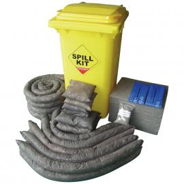 Spill Response Kit - General Purpose - ecospill - 2 Wheel PE Bin - 240L