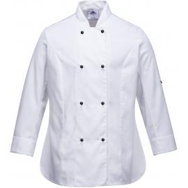 Ladies Chef Jacket - Long Sleeved - Rachel - White - Small (33&quot;-34&quot;)