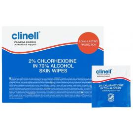 Skin Wipes - 2% Chlorhexidine in 70% Alcohol - Clinell - 200 Wipes