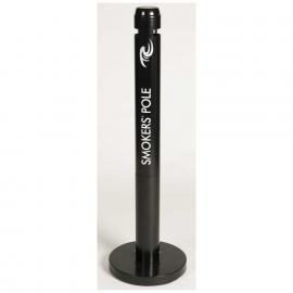 Pole Ashtray - Floor Mounted - Aluminium - Black - 68.5cm (27&quot;)