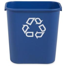 Deskside Recycling Logo Waste Bin - Blue - 26.6L (5.9 gal)