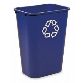 Deskside Recycling Logo Waste Bin - Blue - 39L (4.6 gal)
