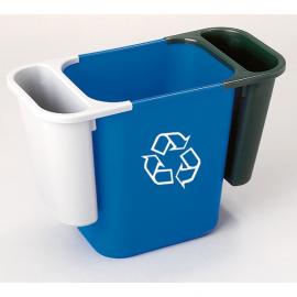 Saddle Bin for Deskside Recycling Logo Waste Bin - Rubbermaid - Black - 14L