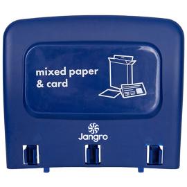 Back Panel - 'Mixed Paper & Card' - For Procycle Recycling Bin - Jangro - Blue