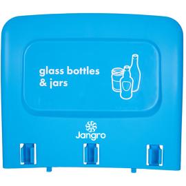 Back Panel - 'Glass Bottles & Jars' - For Procycle Recycling Bin - Jangro - Light Blue