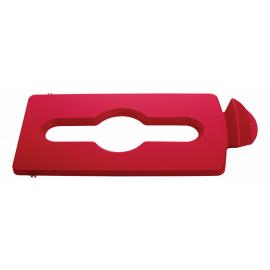 Recycling Station - Lid - Mixed Recycling - Slim Jim&#174; - Red