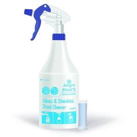 Glass & Stainless Steel Cleaner - Spray Bottle & Cleaner Sachet - Jangro Enviro