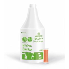 Kitchen Sanitiser - Spray Bottle & Cleaner Sachet - Jangro Enviro