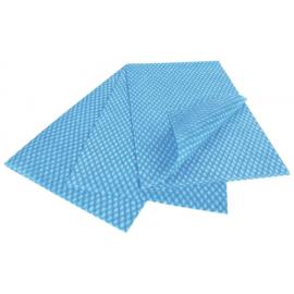 Lightweight Wiping Cloth - Jangro - Folded - Blue - 50 Cloths