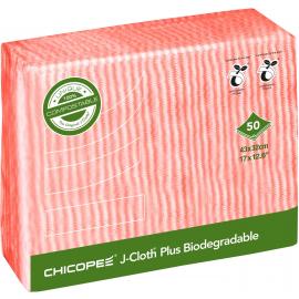 All Purpose Wiping Cloth - J Cloth Plus - Biodegradable - Chicopee - Red - 43cm (17&quot;)