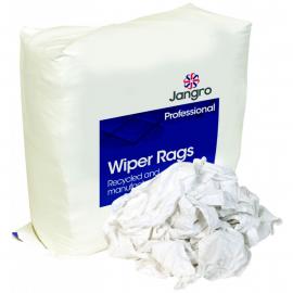 Wiper Rags - White Sheeting - SWP Label - Jangro - 10kg