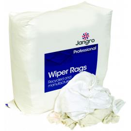 Wiper Rags - White Sheeting - Gold Label - Jangro - 10kg