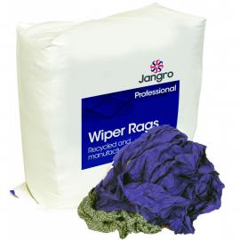 Wiper Rags - White Sheeting - Yellow Label - Jangro - 10kg