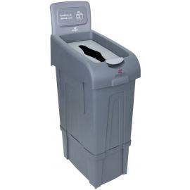 Procycle Recycling Bin - With Grey 'Food Tins & Drinks Cans' Back Panel - Jangro - Grey - 80L