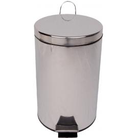 Pedal Bin with Plastic Liner - Silver - 20L