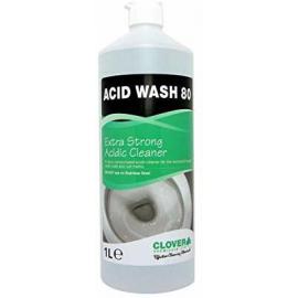 Acidic Toilet & Washroom Cleaner & Descaler  - Clover - &#39;Acid Wash 80&#39; - 1L