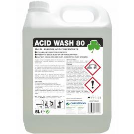 Acidic Toilet & Washroom Cleaner & Descaler - Clover - 'Acid Wash 80' - 5L