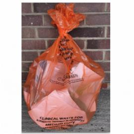 Clinical Waste Sacks - Medium Duty - Orange - 5kg 90L