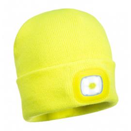 Beanie Hat with LED Light - Yellow - Uni-fit