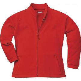 Ladies Fleece Jacket - Aran - Red - 2X Large