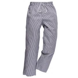 Chef&#39;s Trouser - Bromley - Blue & White Small Check - Large