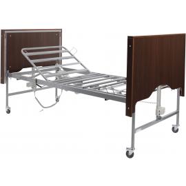 Care Home Bed - Casa Elite - Standard - Walnut Wood & Metal - 214cm (84.25")