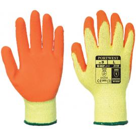 Grip Glove - Latex Coated - Fortis - Orange on Yellow - Size 8