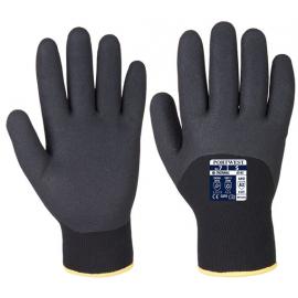 Arctic Winter Glove - 3/4 Sandy Nitrile Coated -  Black on Black - Size 9