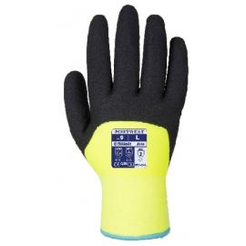 Arctic Winter Glove - 3/4 Sandy Nitrile Coated -  Black on Yellow - Size 9