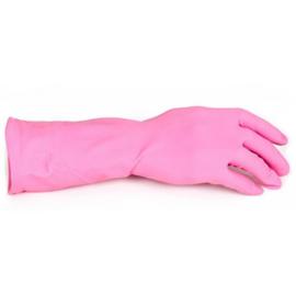 Latex Rubber Gloves - Shield 2 - Household - Pink - Large