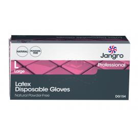 Disposable Gloves - Powder Free - Latex - Jangro - Natural - Large