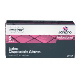 Disposable Gloves - Powder Free - Latex - Jangro - Natural - Small