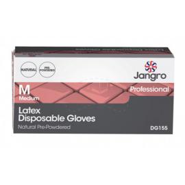 Disposable Gloves - Pre-Powdered - Latex - Jangro - Natural - Medium