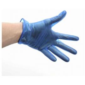 Disposable Gloves - Pre-Powdered - Vinyl - Blue - Large