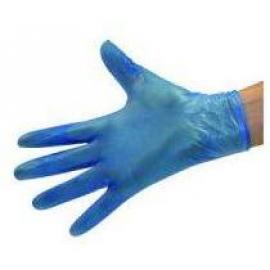 Disposable Gloves  - Pre-Powdered- Vinyl - Blue - Small