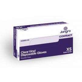 Disposable Gloves - Powder Free - Vinyl - Jangro Contract - Clear - Medium