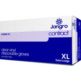 Disposable Gloves - Powder Free - Vinyl - Jangro Contract - Clear - XL