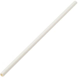 Smoothie Straw - Paper - White - 23cm (9&quot;) x 10mm